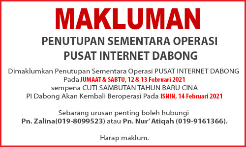 NOTIS PENUTUPAN PI raya cina