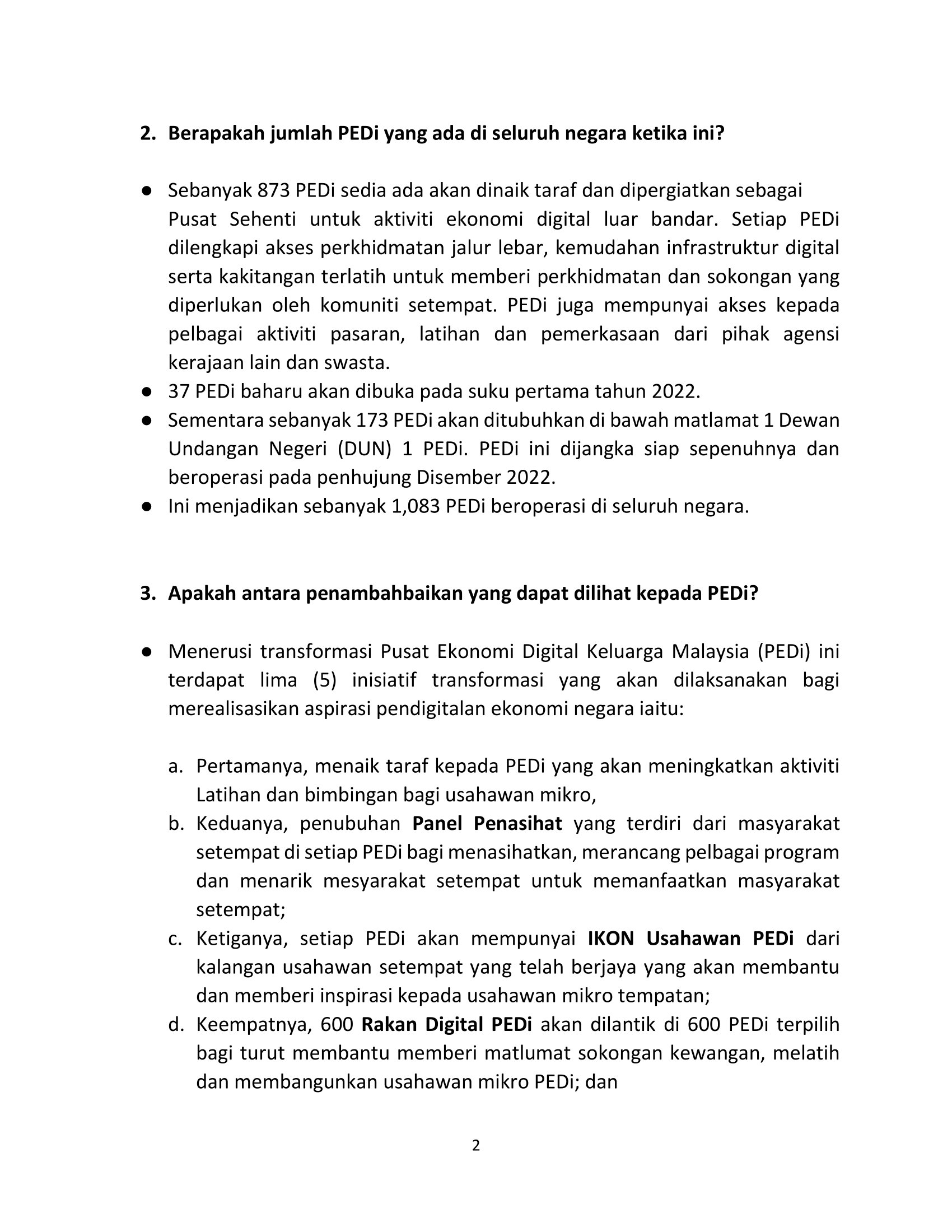 SOALAN SOALAN LAZIM MENGENAI PUSAT EKONOMI DIGITAL KELUARGA MALAYSIA PEDi 20211124 FINAL 2