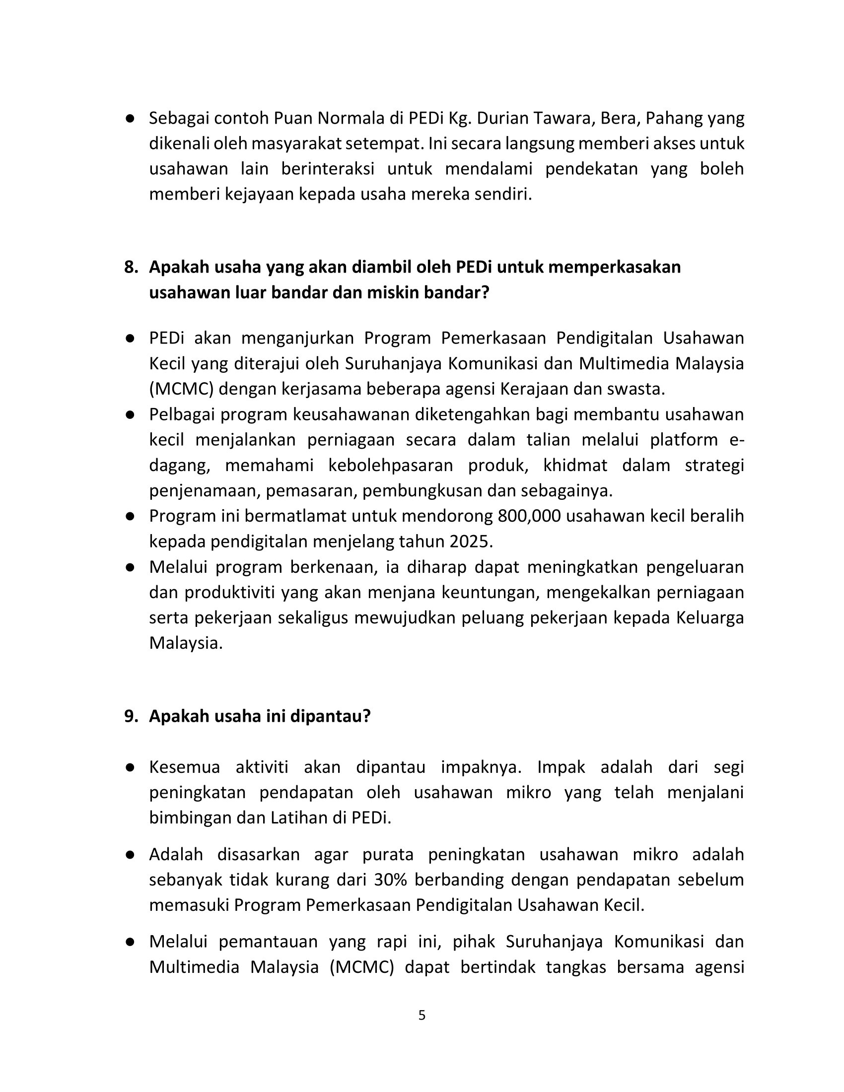 SOALAN SOALAN LAZIM MENGENAI PUSAT EKONOMI DIGITAL KELUARGA MALAYSIA PEDi 20211124 FINAL 5